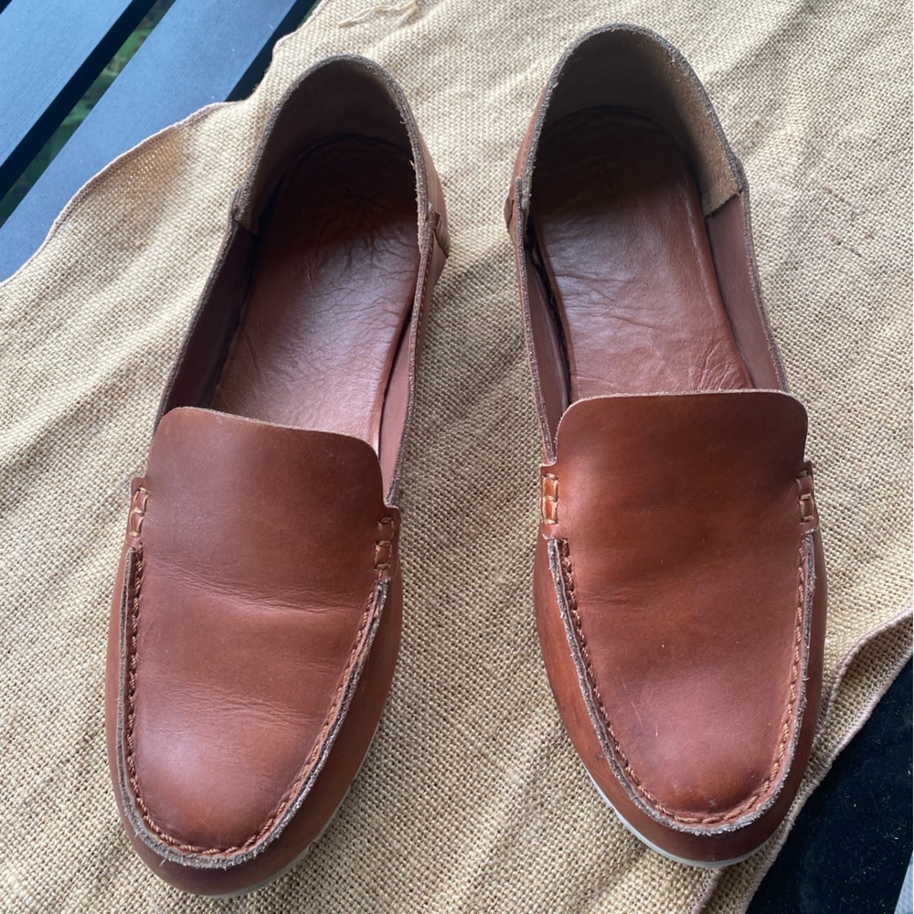 Frye leather loafers.